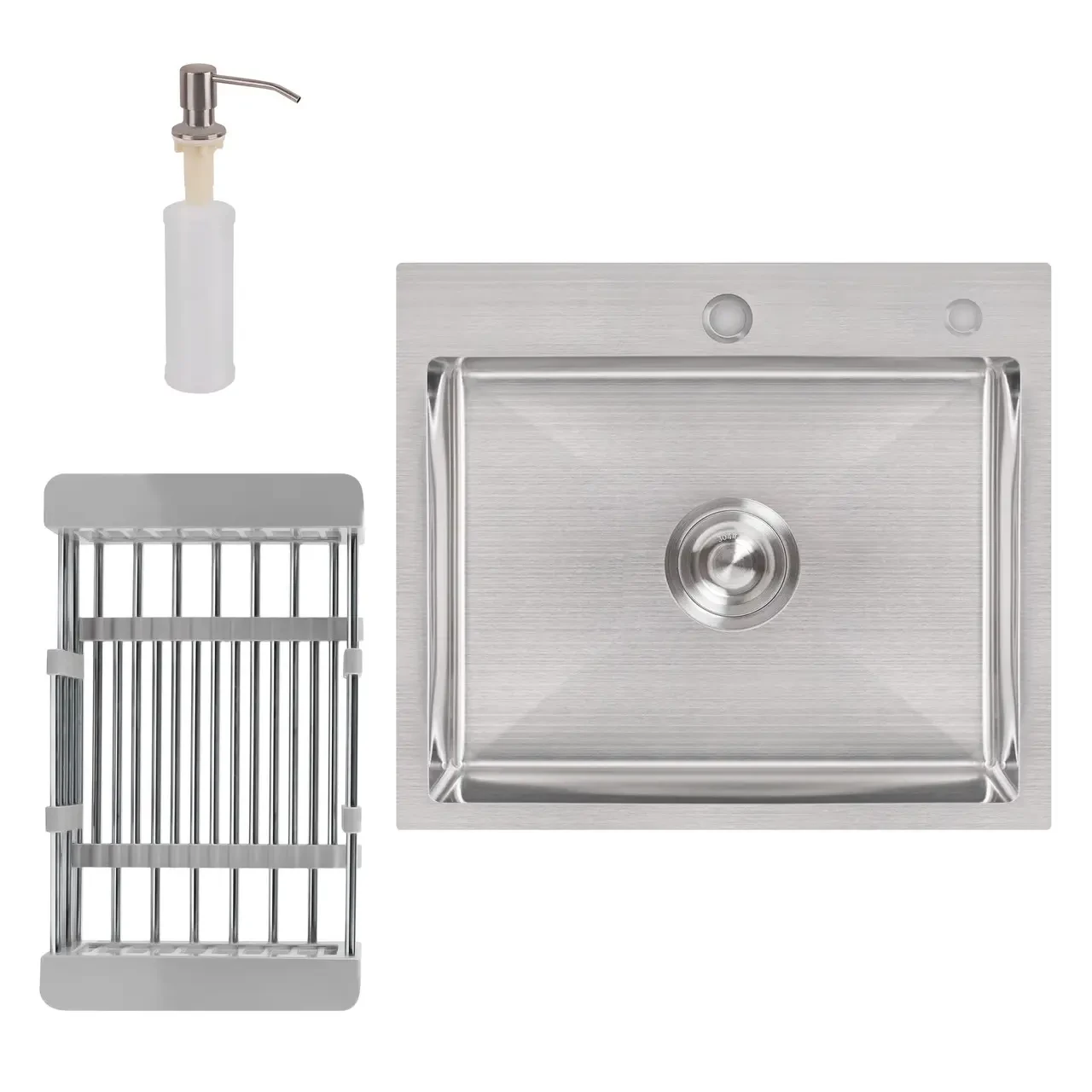 Кухонна мийка Zerix H5845 3.0/1.2 мм Brush, фото 1