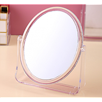 Зеркало косметическое, круглое, на подставке, 18х15х11,5 см