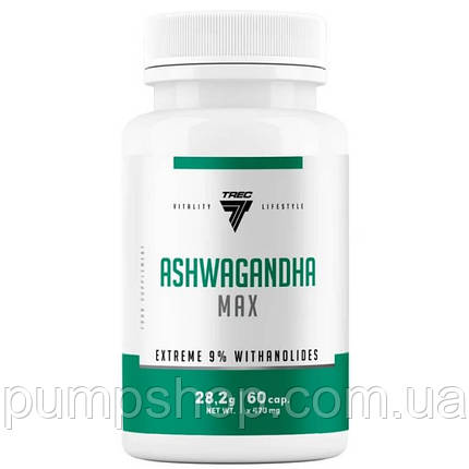 Екстракт кореня ашвагандха Trec Nutrition Ashwagandha MAX 60 капс., фото 1
