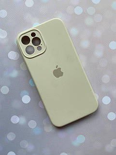 Силиконовый чехол Silicone Case Full для iPhone 12 Pro (6.1) Молочный