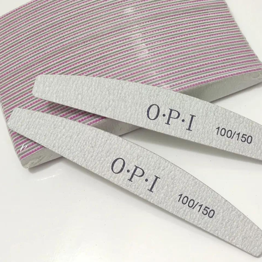 Пилка для нігтів OPI півколо 100/150 упаковка (25 шт), фото 1