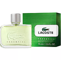 Духи лакоста зеленые мужские оригинал Lacoste Essential Men 75 мл, фужерный древесный аромат для мужчин