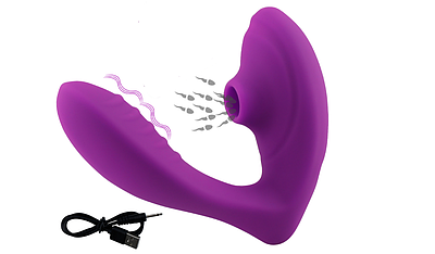 Кліторальний масажер вібратор ES G02964 фіолетовий стимуляція клітора та точки G