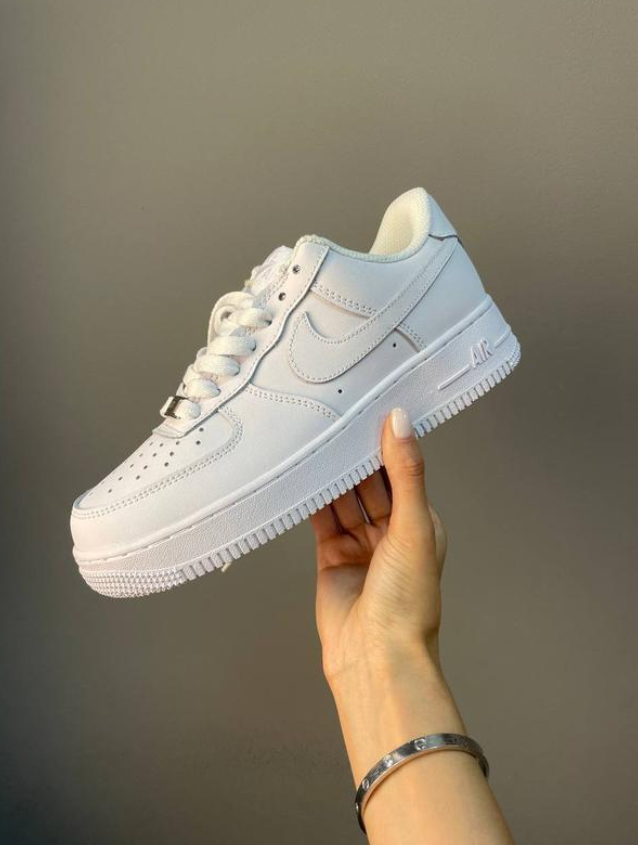 БІЛІ кросівки Nike air force 1 чоловічі унісекс нафк аір форс шкіряні глибокі на високій подошві жіночі чоловічі