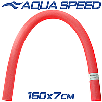 Палка для аквафитнеса нудл для бассейна аквапалка для плавания Aqua Speed Pool Noodle, красная