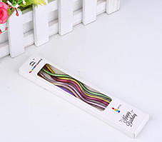 Набір свічок для торта коктейльні різнокольорові 13см 6шт