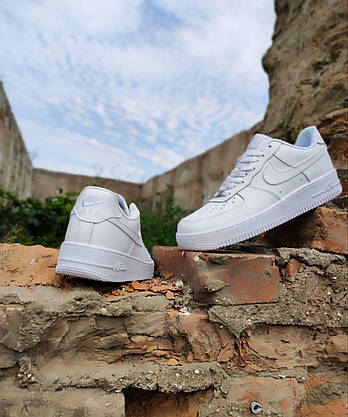 Кросівки Nike air force 1 білі чоловічі унісекс нафк аір форс, фото 6