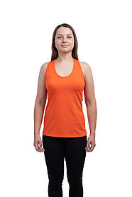 Жіноча майка борцовка з бавовни Bono 950079 помаранчева, розмір 46 M