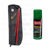 Набір для чищення АК 74 (розбірний шомпол в обплетенні 2 йоржа вішер в чохлі) + Gunex 50 ml spray