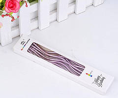 Набір свічок для торта коктейльні рожевий 15см 6шт