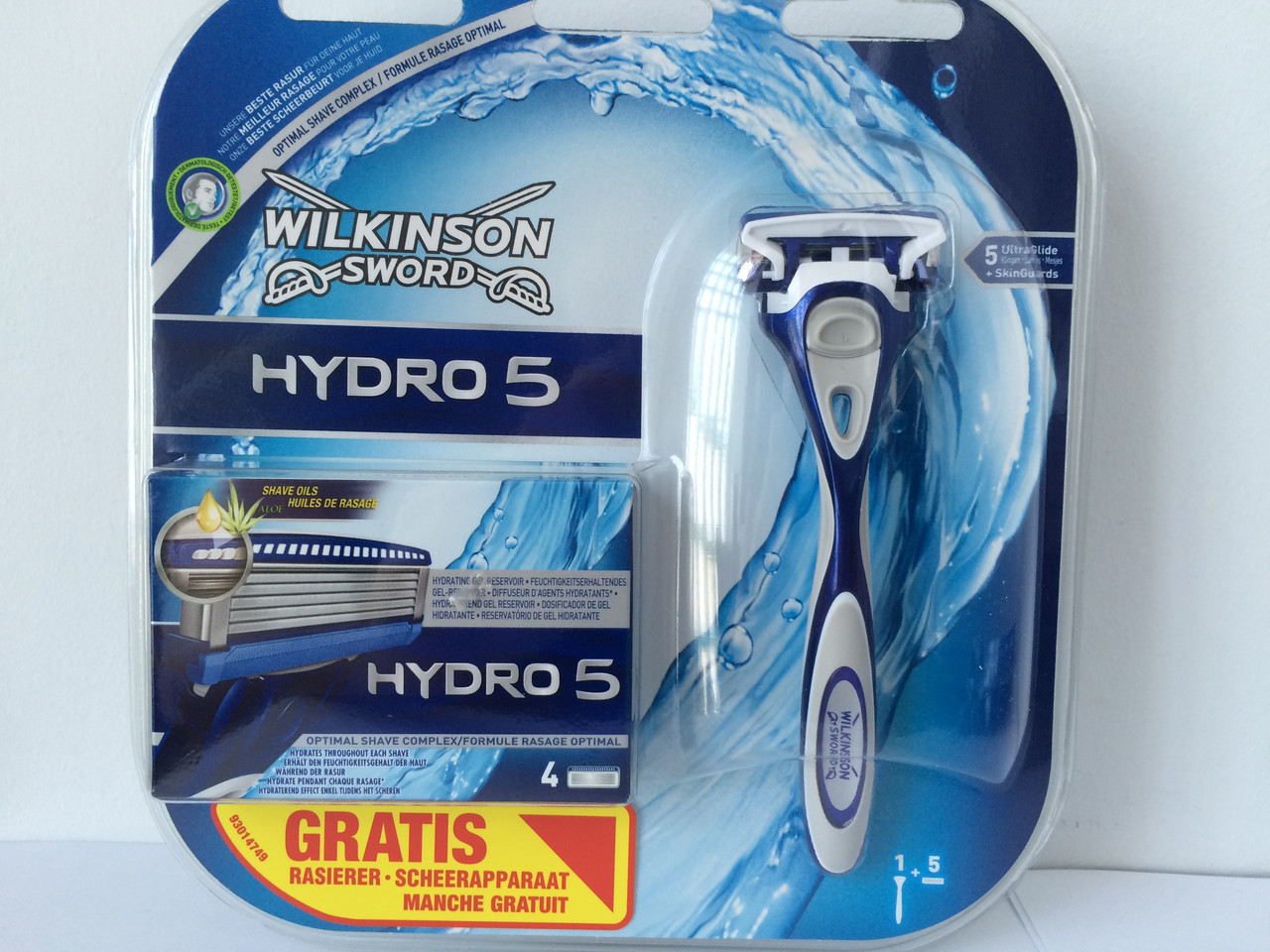 Набір для гоління чоловічий Wilkinson Sword Hydro 5 (Шик Вілкінсон верстат + 5 картриджів) пр-во Німеччина