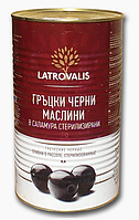 Маслины черные резанные LATROVALIS ж/б 4100 мл (2,0 кг) Греция