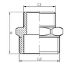 Ніпель редукційний 1-1/2"х1-1/4" KOER KF.N1216 (Чехія), фото 3