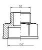 Перехідник 1"x2" KOER KF.A1020 (Чехія), фото 3