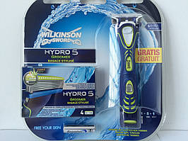 Набір для гоління чоловічий Wilkinson Ѕсһіск Hydro 5 Groomer (Шик Вілкінсон Грумер тример + 5 картриджів) Німеччина