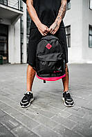 Рюкзак женский Nike CL городской спортивный стильный черно-розовый Портфель молодежный школьный Сумка Найк