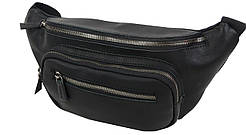 Уцінка! Шкіряна сумка на пояс, бананка Mykhail Ikhtyar, Україна чорна DS