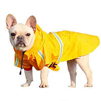 Дощовик для маленьких та середніх собак світловідбиваючий унісекс М Жовтий