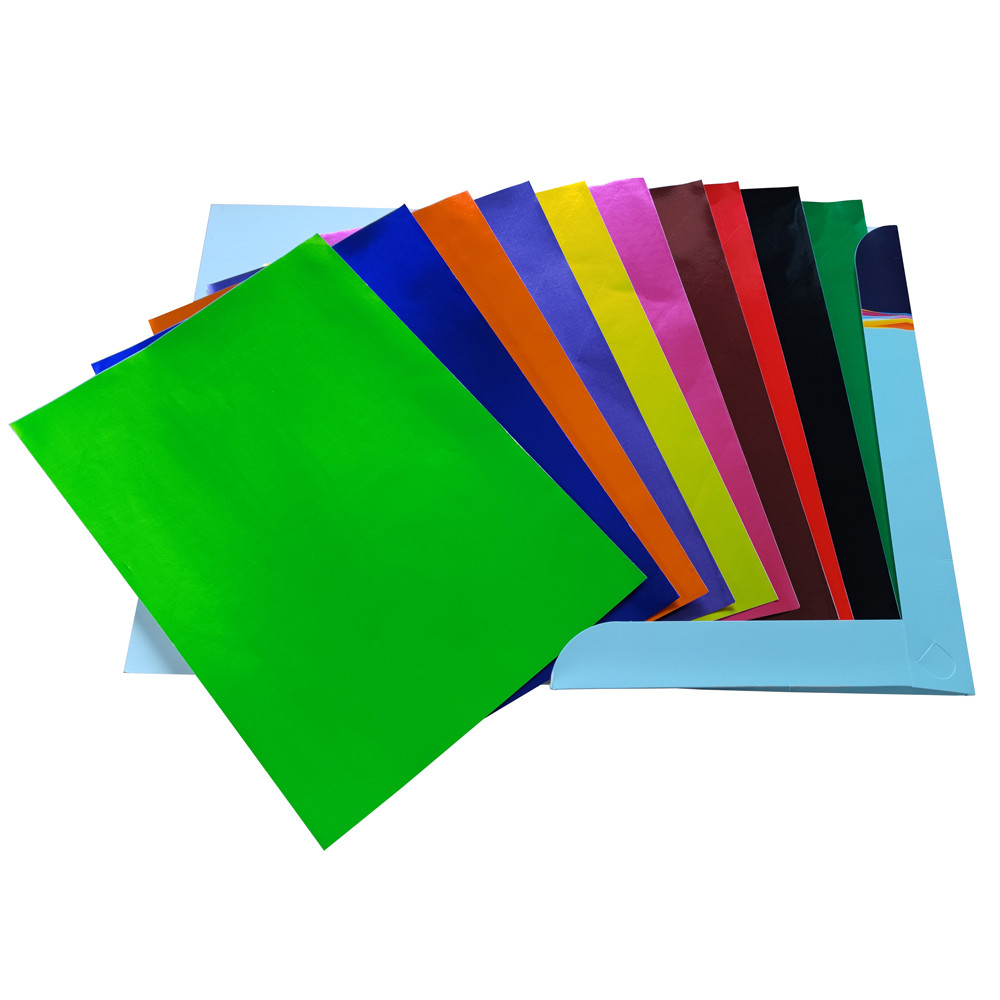 Бумага цветная металлизированная самоклеящаяся (ПКС 000027), 10 цветов 10 листов - фото 2 - id-p1450490482