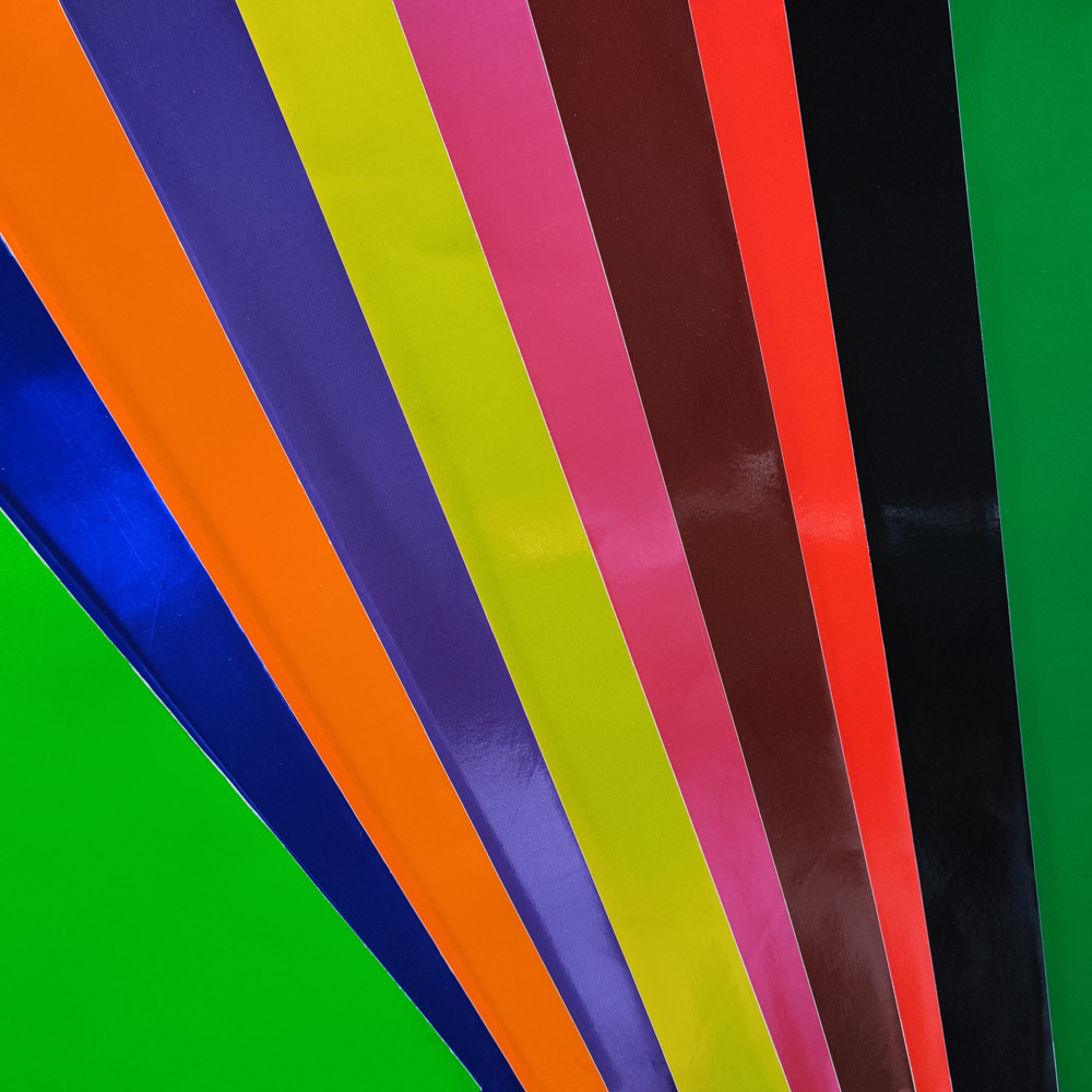 Бумага цветная металлизированная самоклеящаяся (ПКС 000027), 10 цветов 10 листов - фото 3 - id-p1450490482