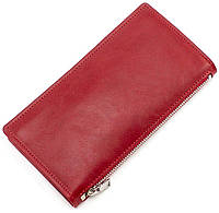 Женский кожаный кошелёк с внешней молнией Grande Pelle 520660 Отличное качество