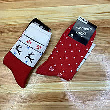 10 пар Зимові махрові жіночі шкарпетки Women's soks (розмір 37-41) червоні