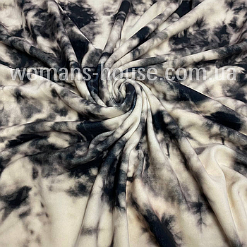 Тканина велюр Плюш (спорт) принт друкований Тай Дай