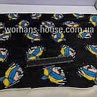 Тканина велюр Плюш (спорт) принт друкований Патріотична Дівчина, фото 2