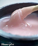 Гель для наращивания ногтей с шимером Milano объем 30 мл цвет розовый однофазный