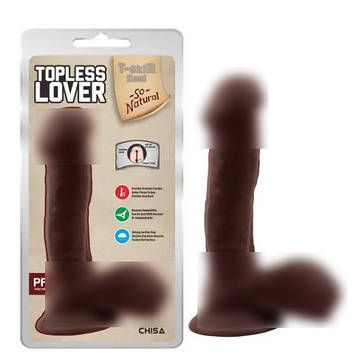 Коричневий фалоїмітатор на присоску Topless Lover | Limon, фото 1