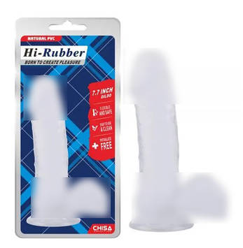 Прозорий фалоїмітатор із мошокою на присоску 7.7 Inch Dildo | Limon, фото 1