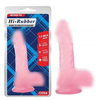 Рожевий гелевий фалоїмітатор на присоску 7.5 Inch Dildo | Limon, фото 1