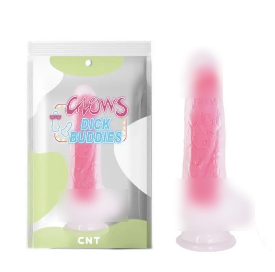 Світний фаллоїмітатор на присоску Pink Glow Mr Muscle | Limon