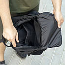 Стильний чорний жіночий рюкзак URBAN тканинний з 9 відділеннями на 13л., фото 9