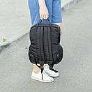 Стильний чорний жіночий рюкзак URBAN тканинний з 9 відділеннями на 13л., фото 8