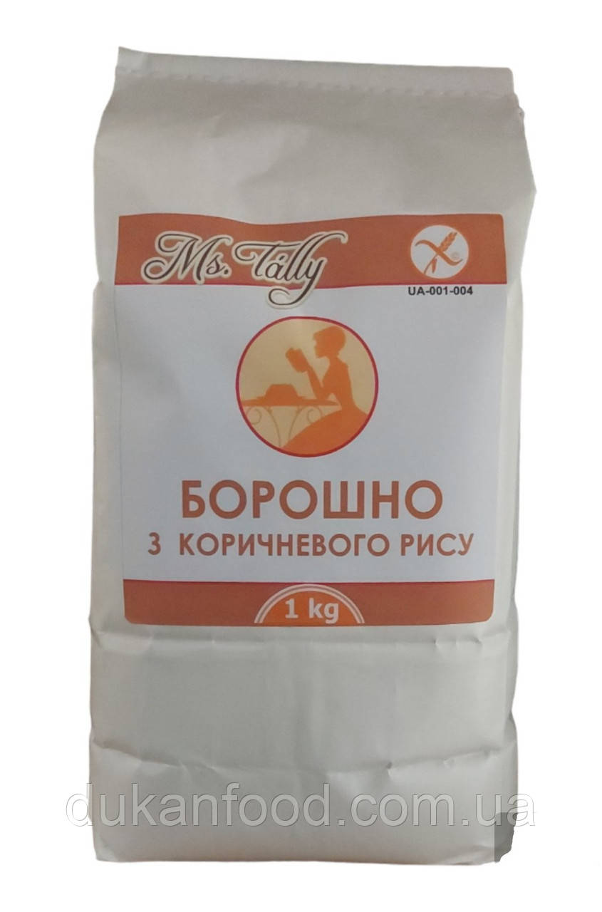 Борошно з коричневого рису без глютену ТМ Ms.Tally, 1000 г, фото 1