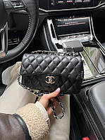 Женская сумочка, клатч отличное качество Chanel 1.55 Black Grey 21х13х6