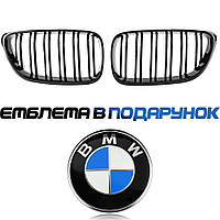 Решетка радиатора BMW F22 F23 стиль М2 черная глянцевая