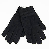 В'язані чоловічі рукавички з начосом (арт. 23-3-1) чорний