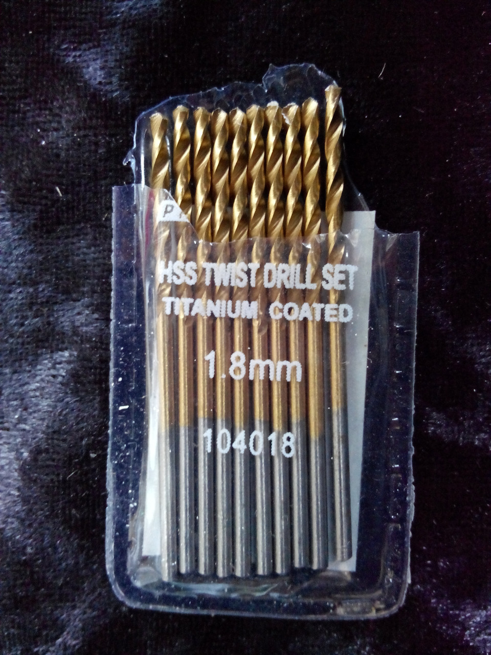 Свердло для металу 1,8 мм (з титановим напиленням), фото 1
