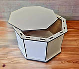 Подарункова коробка-бокс з відкидною кришкою білого кольору, фото 5