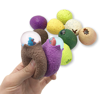Антистресс динозавр в яйце. Силиконовая игрушка для детей.