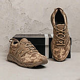 Кросівки чоловічі демісезонні Adidas з натуральної шкіри, бежеві осінньо весняні чоловічі кросівки камуфляж ТОП *А30 к-беж*, фото 3