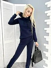 Теплий жіночий спортивний костюм на флисі великі розміри коричневый, фото 5