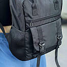 Стильний чорний жіночий рюкзак URBAN тканинний з 9 відділеннями на 13л., фото 10
