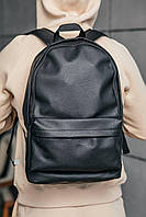 Городской повседневный черный рюкзак, мужской вместительный рюкзак 22л, портфель мужской из кожзама