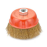 Щітка чашка для УШМ (100 мм, кручений латунований дріт) Sturm 5240103