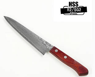 Ніж кухонний Paring (Petty) 150 мм лезо, HRC63 дамаск,HSS R2 , HONMAMON (4582243650496)