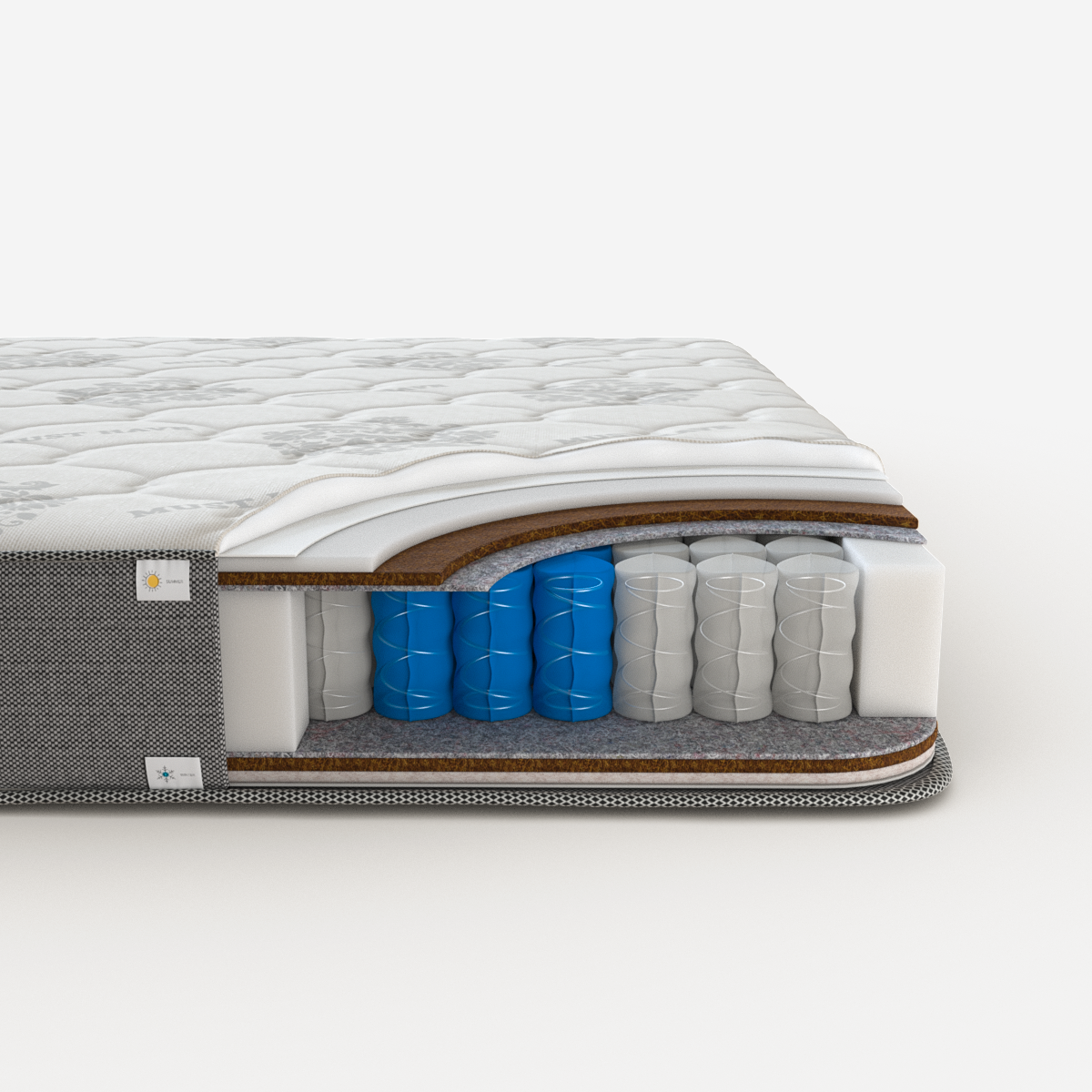 Матрац з єврокаркМатрац на ліжко пружинний двосторонній Love / Лав 70x190, фото 1