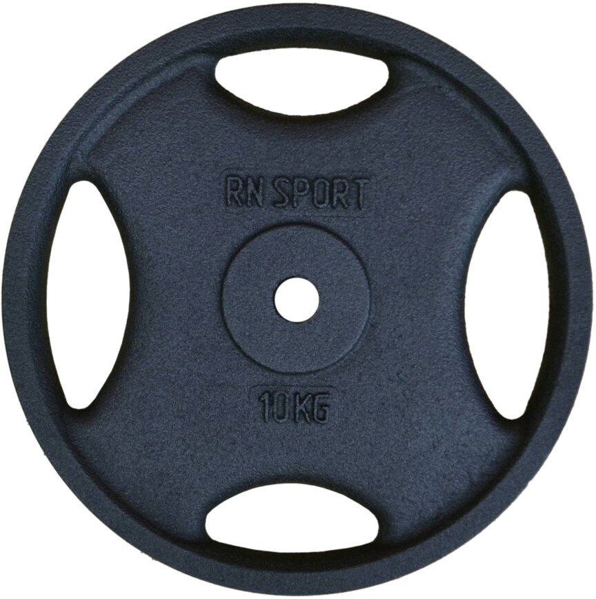 Купить Блин (диск) RN-Sport 10 кг для штанги с Quatro хватом под гриф ...